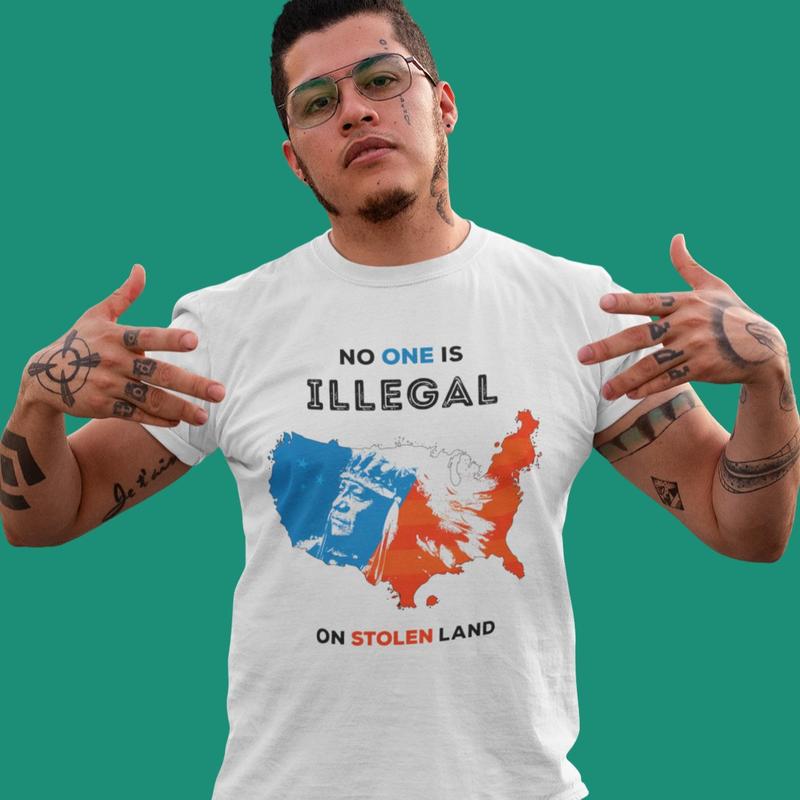 No One Is Illegal On Stolen Land Shirt, American Born, Mexican Root, Real Maga, Top