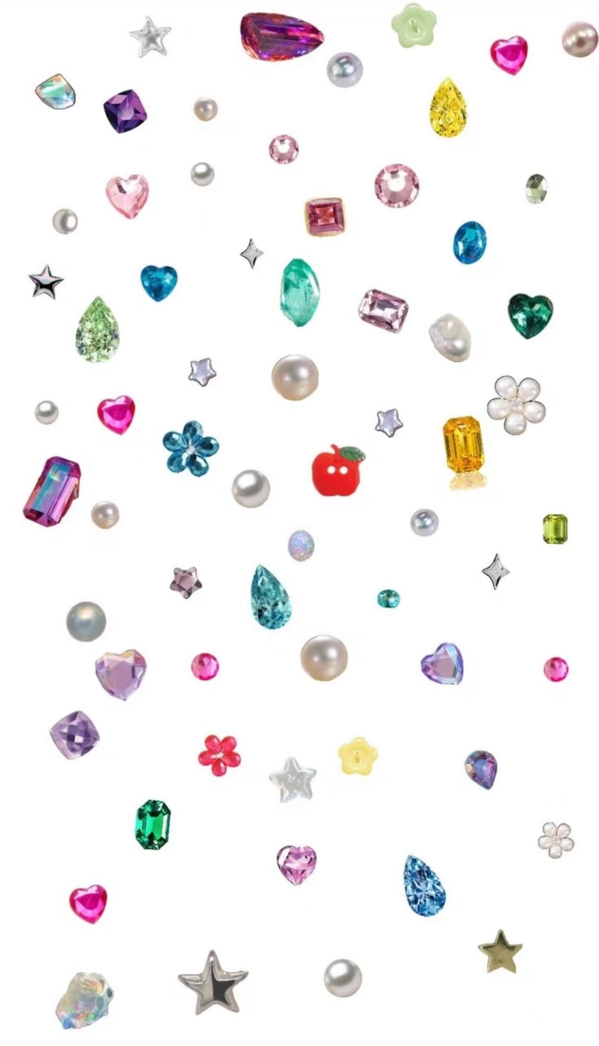 3228 Self Adhesive Rhinestone Gem Stickers in Assorted Colors and Shapes
