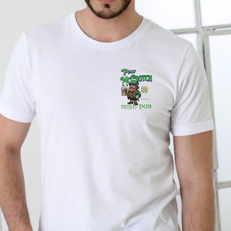 Pat McCrotch Irish Pub T Shirt, Unisex Cotton
