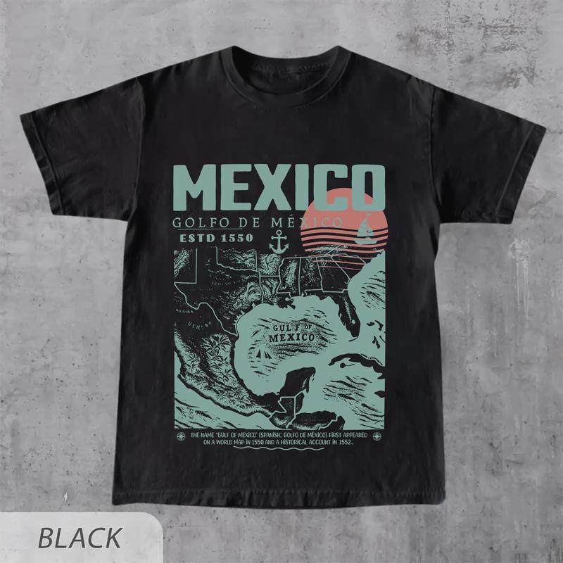 Gulf of Mexico Shirt, Golfo de México 1550 Retro Vintage Art Shirt, Vacation Mexico Shirt, Gulf of Mexico, Gulf of Mexico Forever Unisex Tee