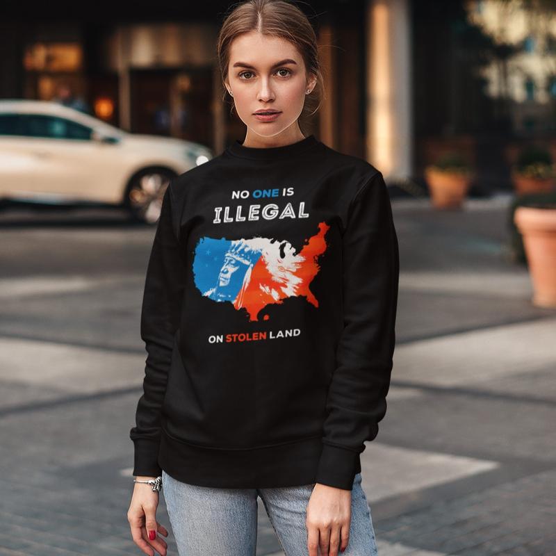 No One Is Illegal On Stolen Land Shirt, American Born, Mexican Root, Real Maga, Top