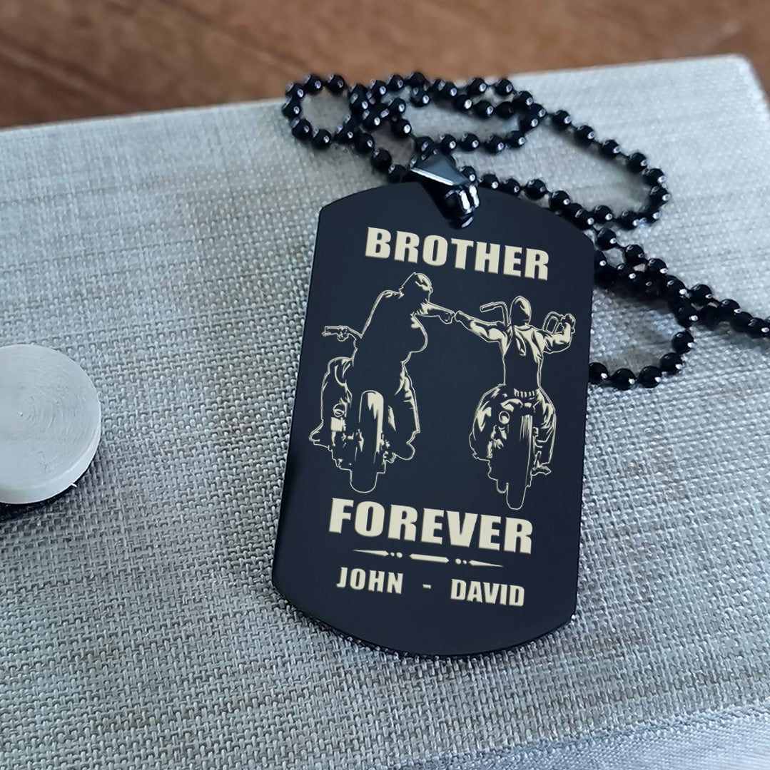 BIKER – Ruf mich an, Bruder, gravierte Hundemarke