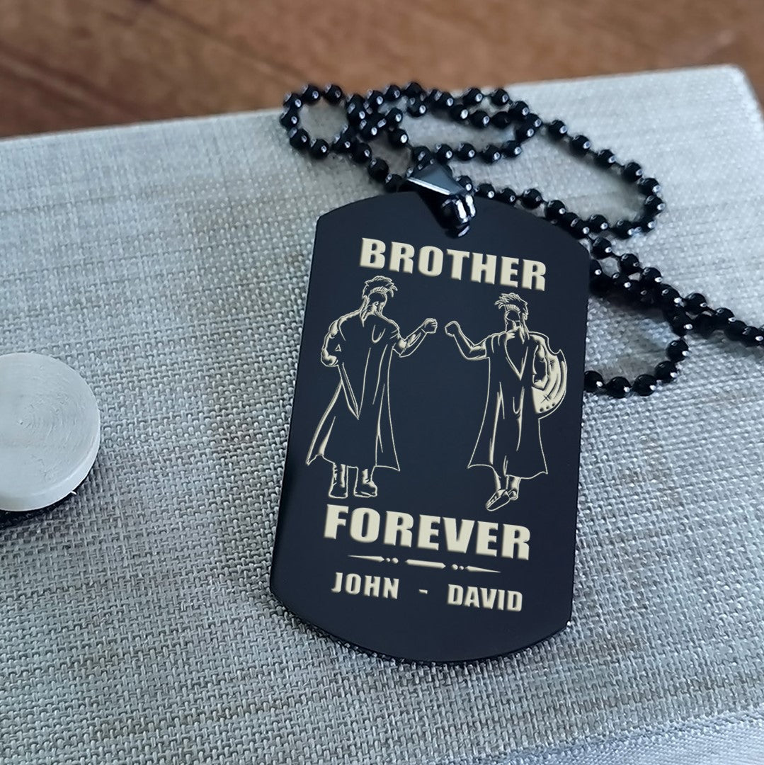 SPARTAN - Call on me brother engraved dog tag