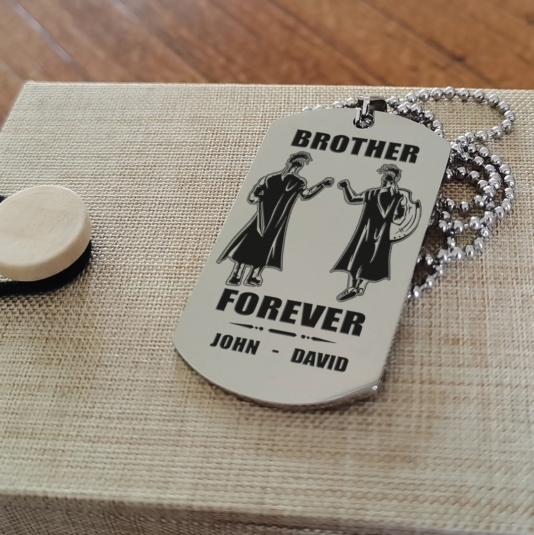 SPARTAN - Call on me brother engraved dog tag