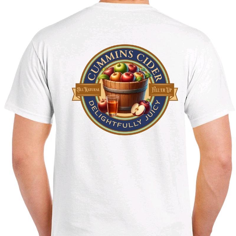 Cummins Cider - men's funny T-shirt- Menswear Casual Crewneck