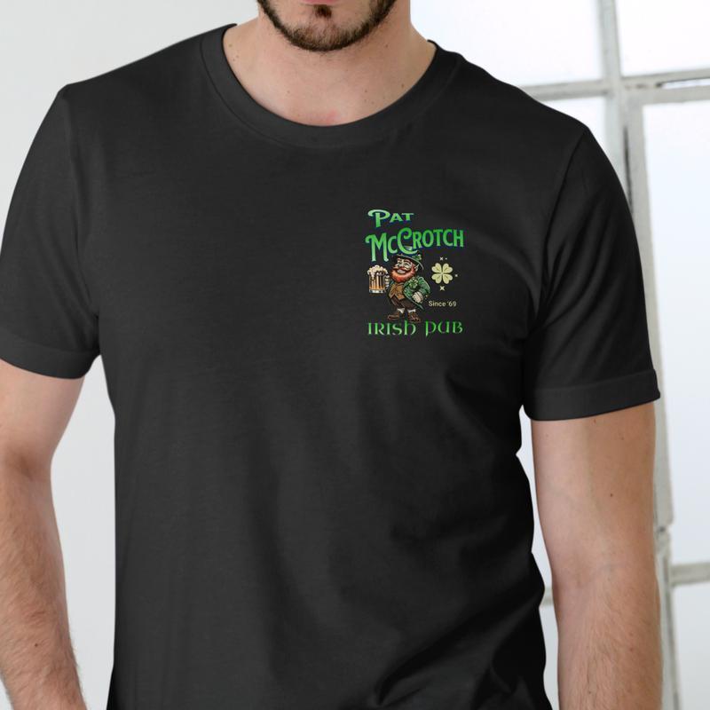 Pat McCrotch Irish Pub T Shirt, Unisex Cotton