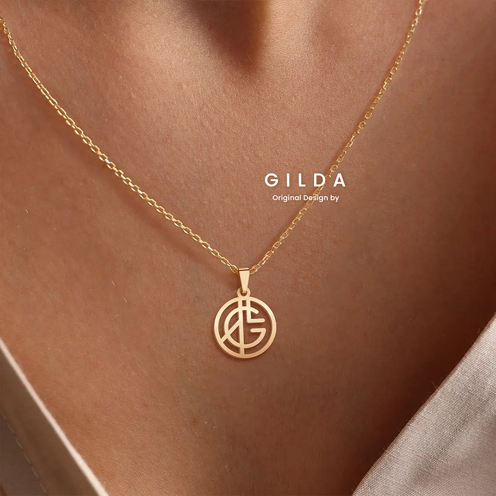 💗Unique Design Name Monogram Logo Necklace