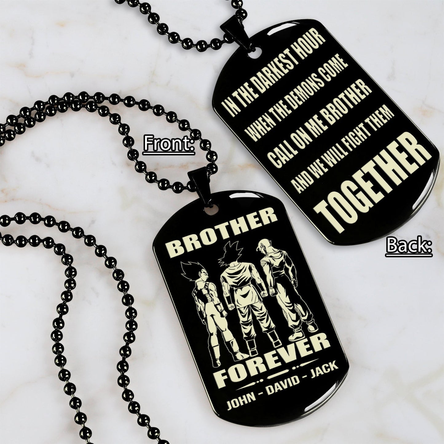 NOUVEAU DRB CALL ON ME BROTHER GRAVÉ DOG TAG