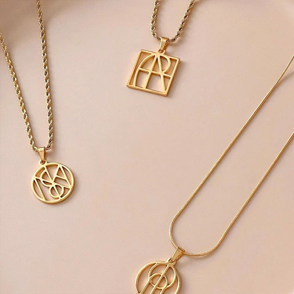 💗Unique Design Name Monogram Logo Necklace