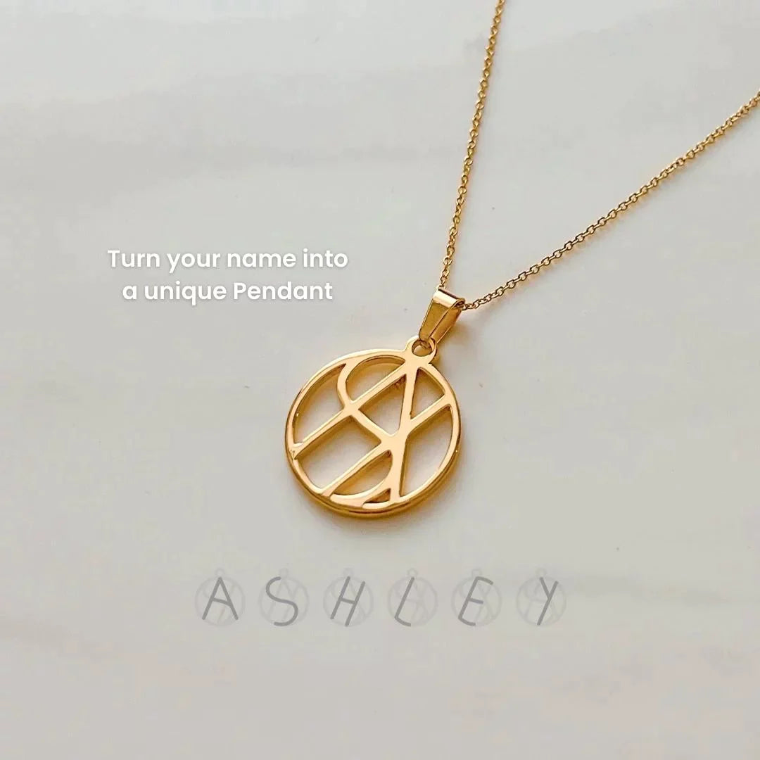 💗Unique Design Name Monogram Logo Necklace