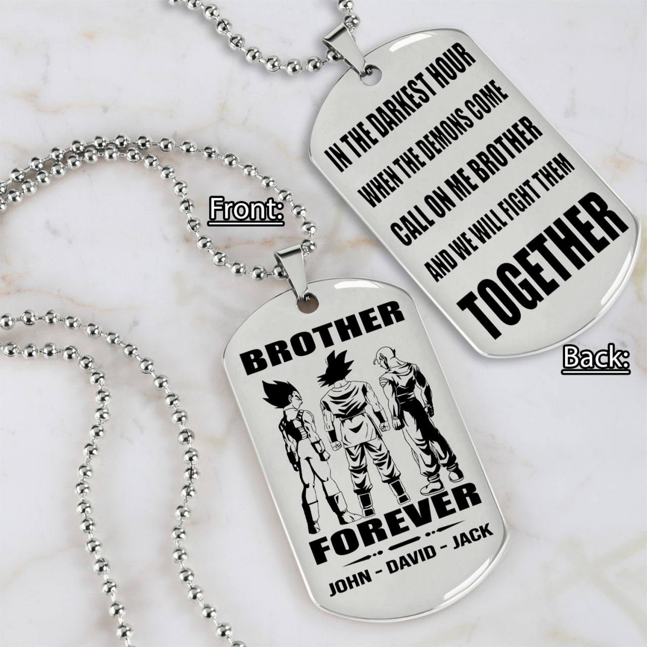 NOUVEAU DRB CALL ON ME BROTHER GRAVÉ DOG TAG