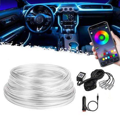 RGB LED Car Interior Ambient Lighting Kit with App Control and Music Sync [YQT:ULO-261029-003:4841f8ffa09ebb57]