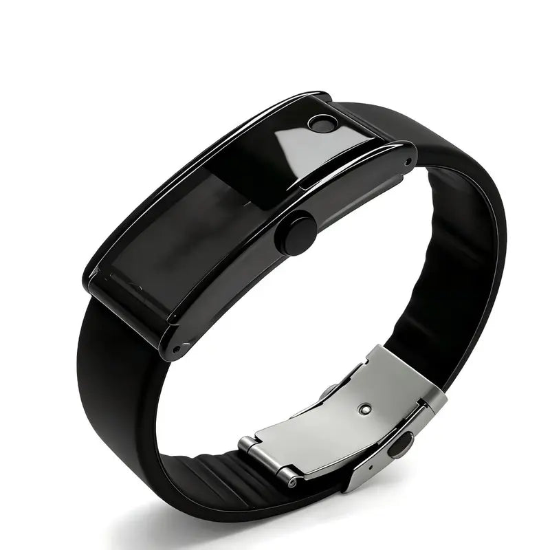 Black Scent Diffuser Bracelet with Glossy Rectangular Design and Adjustable Band [YQT:ULO-260926-002:45d30484092cc813]