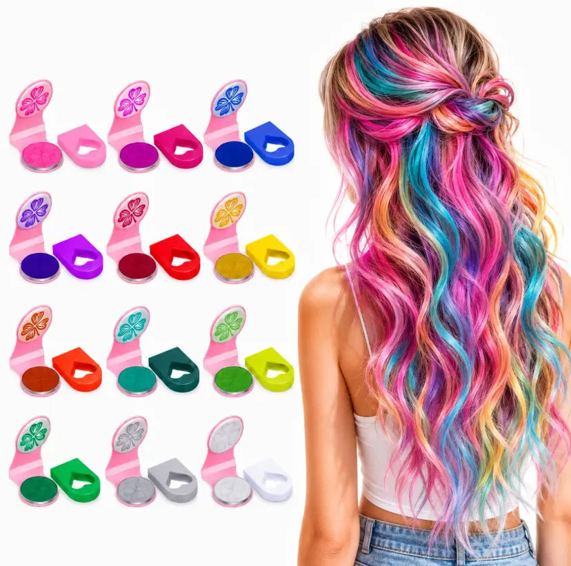 Temporary Hair Color Chalk Clips in 8 and 12 Color Sets [YQT:ULO-260914-002:2896c2c3a1c7d58a]