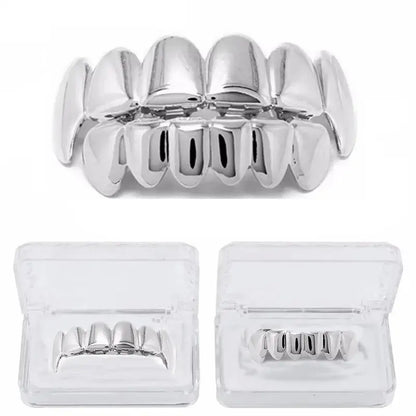 Glossy Upper and Lower Teeth Grillz with Vampire Fang Design [YQT:ULO-260925-002:04883da6f50b7098]