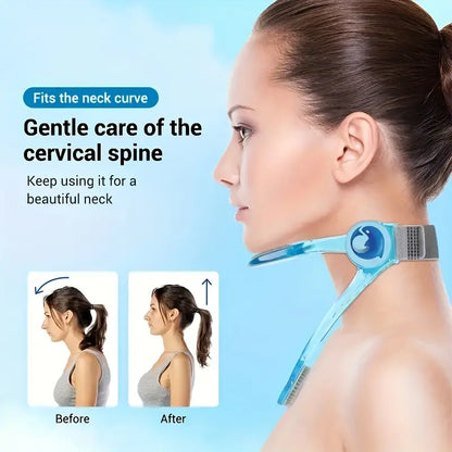 Adjustable Neck Support Collar with Curved Chin Rest and Circular Accents [YQT:ULO-260926-003:25c35498ac99a43f]