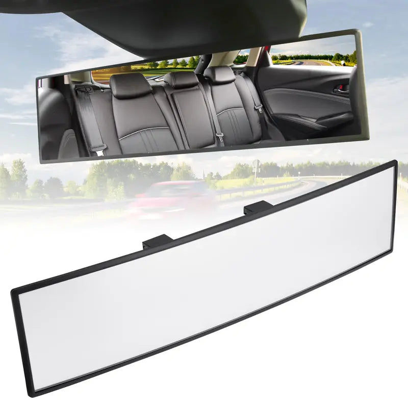 Panoramic Clip-On Car Rearview Mirror with Wide Rectangular Design [YQT:ULO-261008-006:43e1b519c82b2bb8]