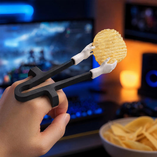Black and White Finger Chopsticks with Miniature Hand Tips for Snacks [YQT:ULO-261019-003:fffa9be26938cb26]