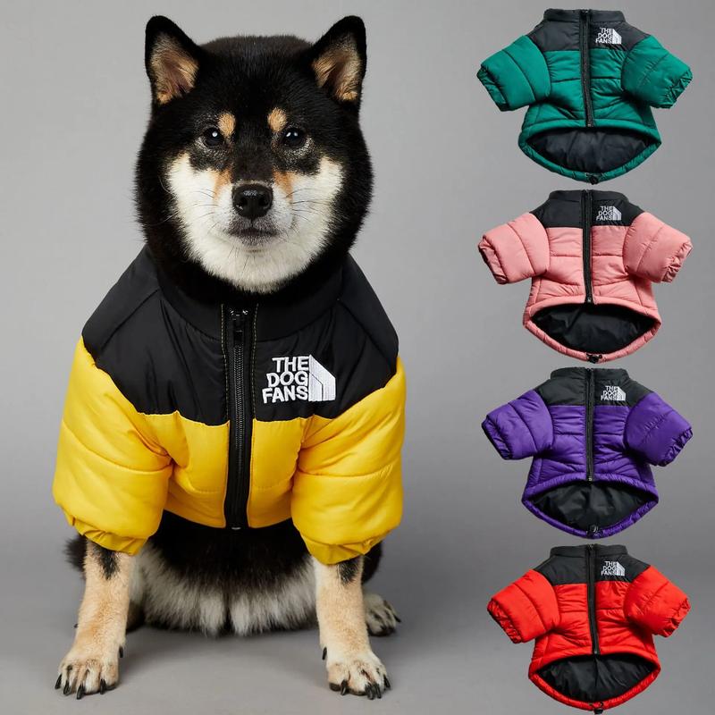Quilted Dog Jacket with Zip Closure and Stand Collar in Multiple Colors [YQT:ULO-261029-005:f8ae181ba8e3eef6]