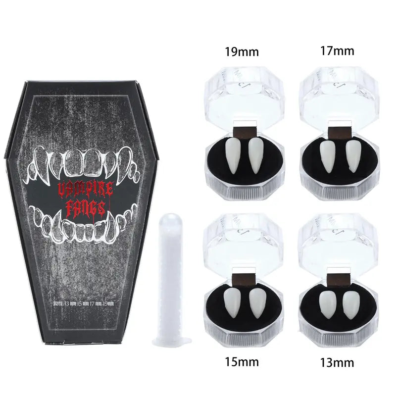 Vampire Fangs Set with Four Sizes for Halloween Costumes and Gothic Looks [YQT:ULO-261012-004:deae1a02b568edff]