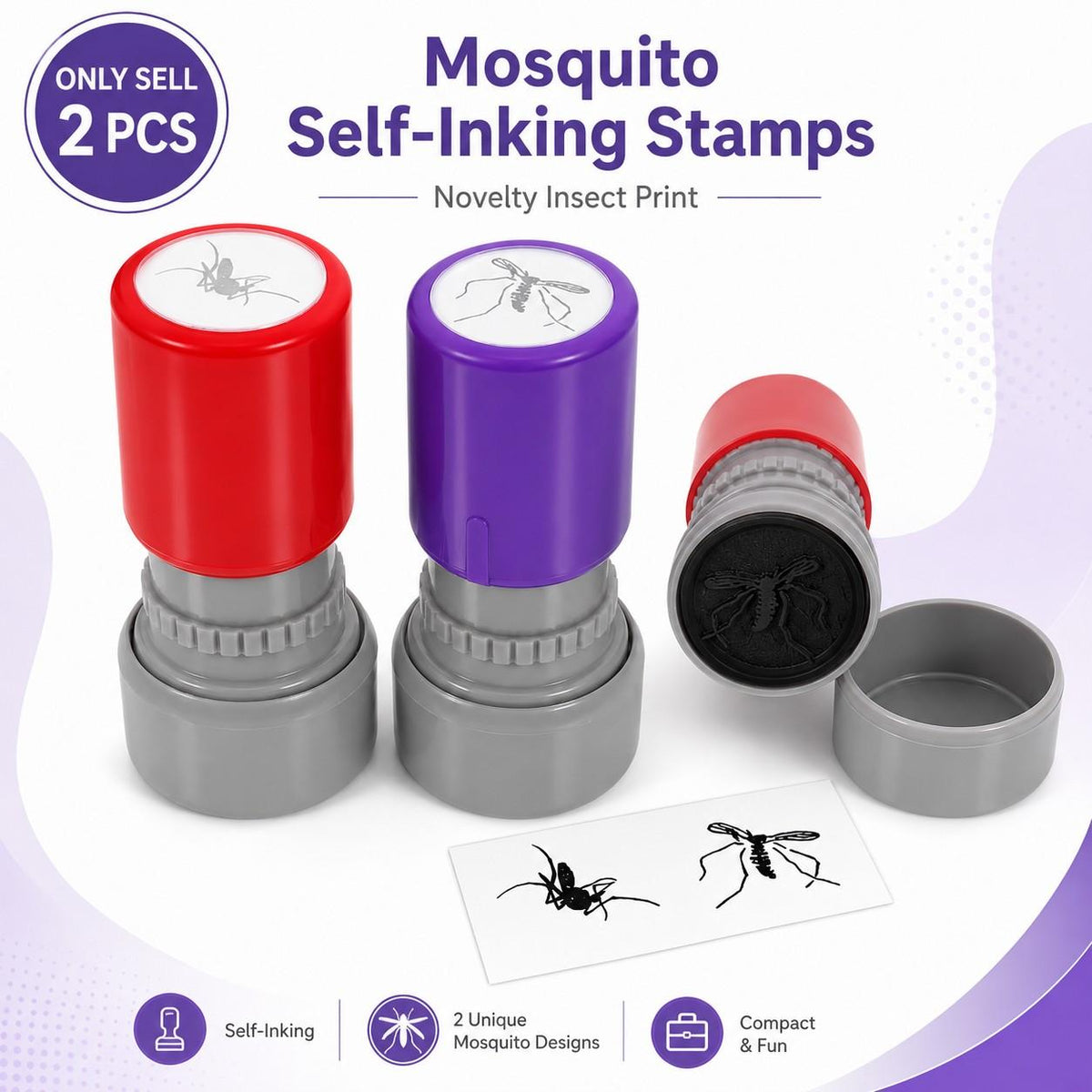 Mosquito Self-Inking Stamps with Novelty Insect Designs for Paper Crafts [YQT:ULO-261029-002:b3d4bf58f4583de4]