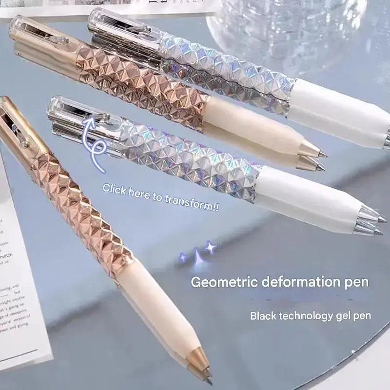 Geometric Shape-Shifting Gel Pen with Click Mechanism and Soft Grip [YQT:ULO-261006-008:cb6af25f475f0eea]