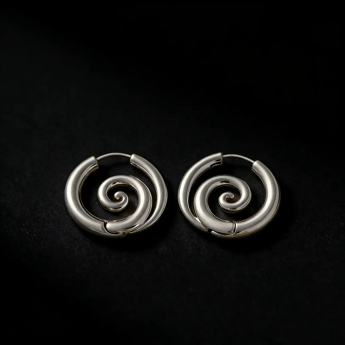 Stainless Steel Spiral Hoop Earrings in Gold and Silver Tones [YQT:ULO-260917-006:8298782ae009af4d]