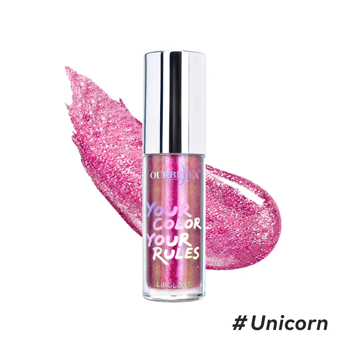 Ourbella Glitter Lip Gloss with Shimmering Color and High Shine Finish [YQT:ULO-260912-003:24f9a92768a7180e]
