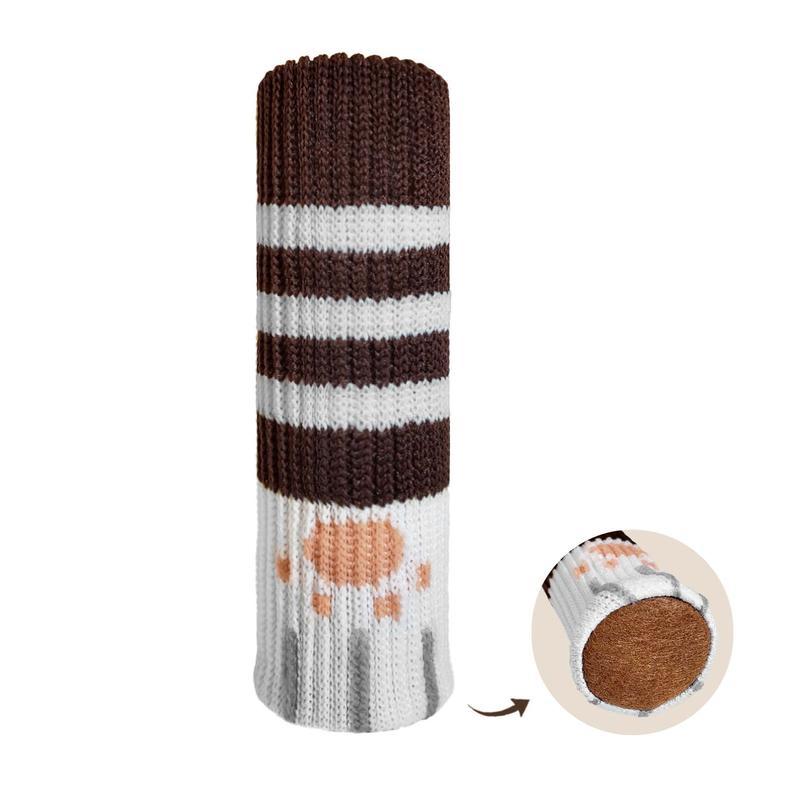 Knit Chair Leg Socks with Felt Bottoms in Striped and Holiday Designs [YQT:ULO-261029-006:9916e12f48bbca18]