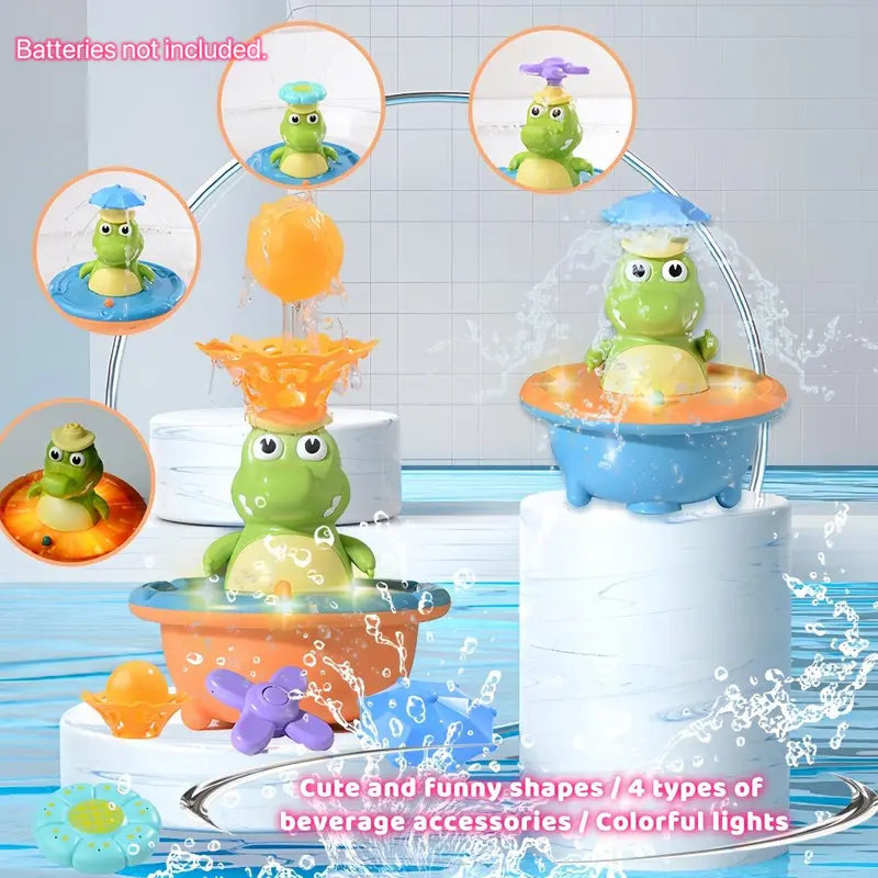 Floating Crocodile Bath Toy with Colorful Lights and Four Sprinkler Designs [YQT:ULO-261008-011:c5fbb75d6a2c142c]