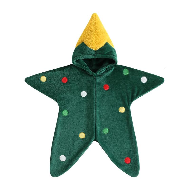 Christmas Star Shaped Hooded Baby Outfit in Gingerbread and Tree Designs [YQT:ULO-261002-002:be1d289458e21152]