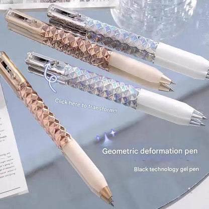 Geometric Shape-Shifting Gel Pen with Click Mechanism and Soft Grip [YQT:ULO-261006-008:5ed1976434870584]