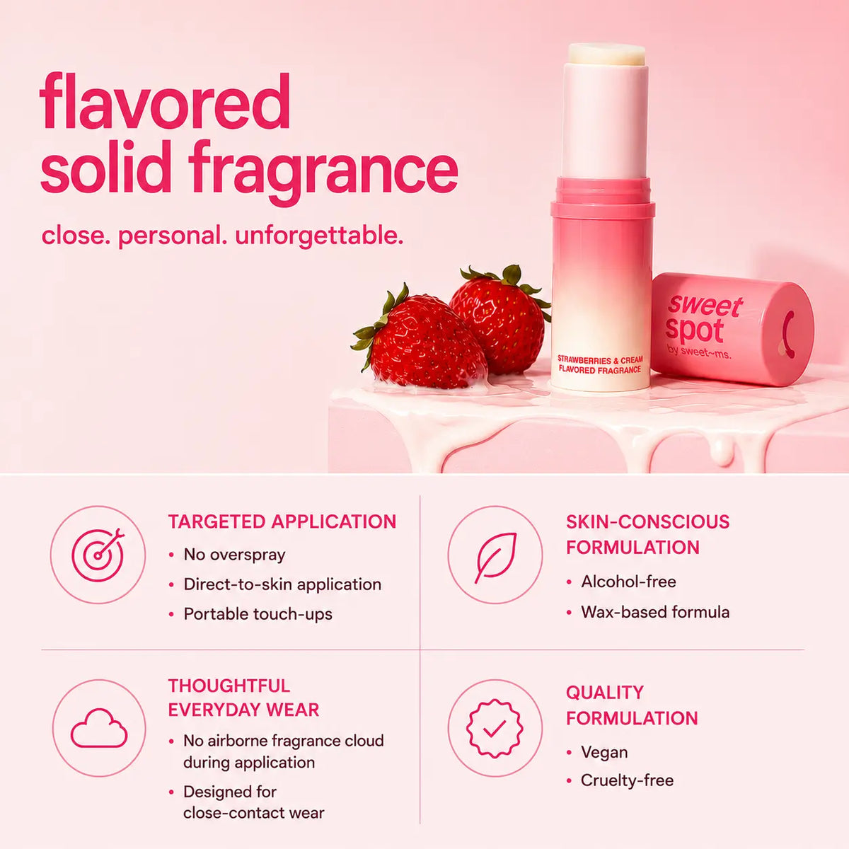 Sweet Spot Strawberries and Cream Solid Fragrance Stick by Sweetums [YQT:ULO-260923-003:47d187c3e8f6e268]