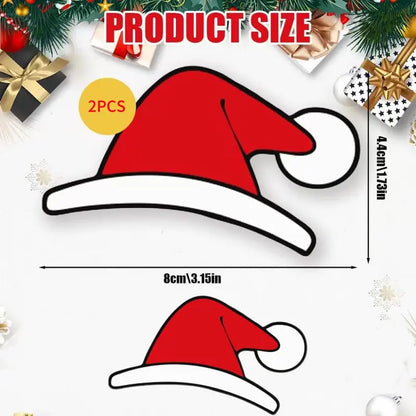 Santa Hat Christmas Stickers for Car Emblems, Laptops and Water Bottles [YQT:ULO-260925-001:81ef28faa769f583]