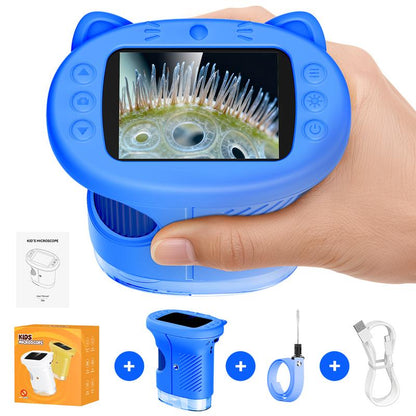 【2027 Upgrade】SEEKID 1000X Handheld Microscope for Kids with 4K 2.0\" Screen, Photo & Video Camera, Rechargeable and Portable, a Fun STEM Gift & Birthday Present for Ages 3+,back to school