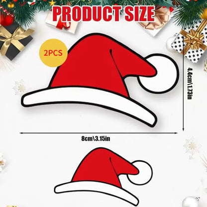 Santa Hat Christmas Stickers for Car Emblems, Laptops and Water Bottles [YQT:ULO-260925-001:931d4292e6d52867]