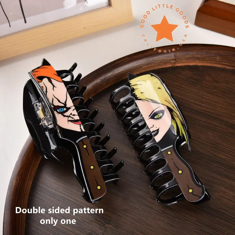 Halloween Claw Hair Clips with Horror Faces, Ghosts and Novelty Designs [YQT:ULO-261008-003:6032ed1f385c4c35]