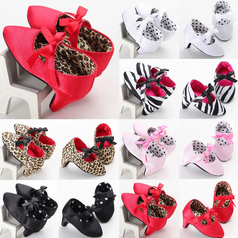 Baby Girl Bow Shoes with Pointed Toes and Decorative Heels for Photography [YQT:ULO-261002-001:1123fb505510df0e]