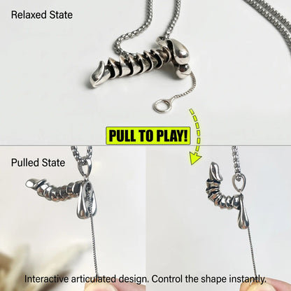 Interactive Articulated Pendant Necklace with Pull Ring and Segmented Design [YQT:ULO-260912-001:cbd73a697cdbab01]