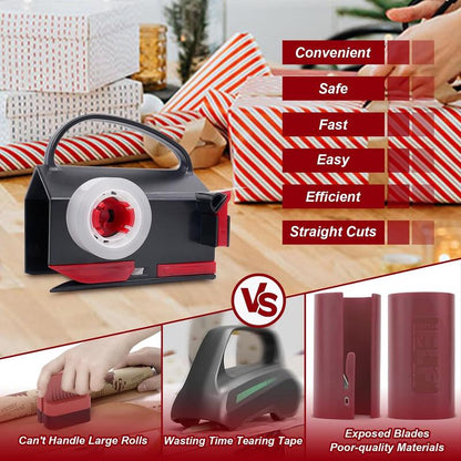 2-Pack Wrapping Paper Cutter and Tape Dispenser with Carry Handle [YQT:ULO-261015-005:d4a5e6ae6c3cd975]