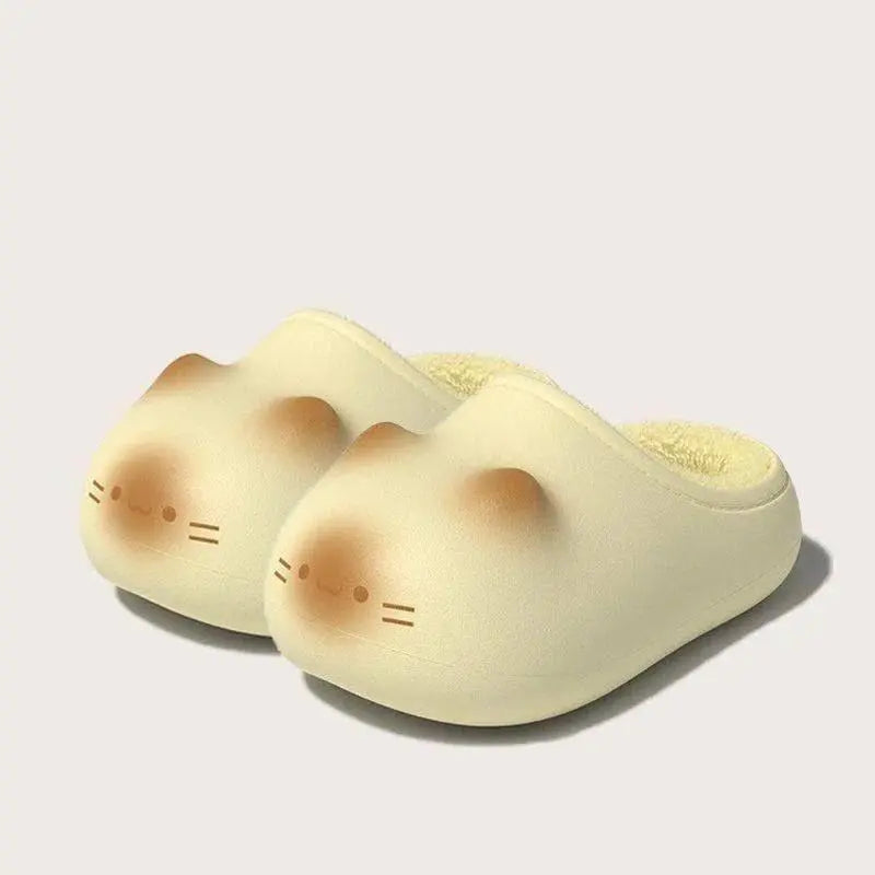 Cute Cat and Rabbit Slippers with Sculpted Ears and Animal Faces [YQT:ULO-260912-002:ccf81eabbf89bdca]