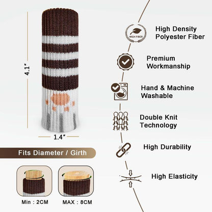 Knit Chair Leg Socks with Felt Bottoms in Striped and Holiday Designs [YQT:ULO-261029-006:d21aea74dc6e910d]