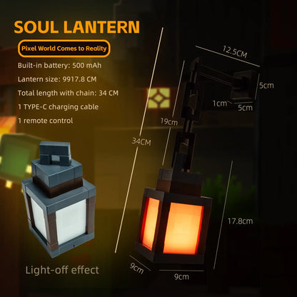 Pixel Style Rechargeable LED Lantern with Remote Control and 16 Colors [YQT:ULO-260916-001:20dff9d49cb39aa9]