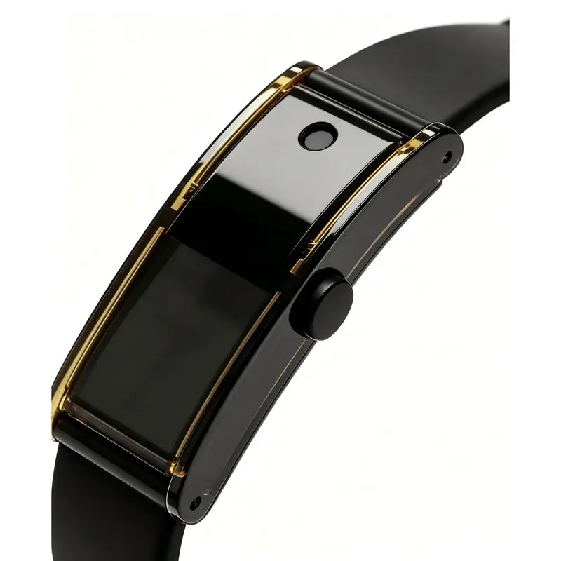 Black Scent Diffuser Bracelet with Glossy Rectangular Design and Adjustable Band [YQT:ULO-260926-002:dabcb9f2ba43df50]