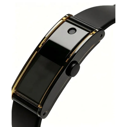 Black Scent Diffuser Bracelet with Glossy Rectangular Design and Adjustable Band [YQT:ULO-260926-002:dabcb9f2ba43df50]