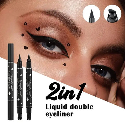Black Double-Ended Liquid Eyeliner Pens with Wing and Decorative Stamps [YQT:ULO-261009-002:c93d727feb5ad2a9]