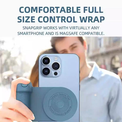 Magnetic Smartphone Camera Grip with Shutter Button and Textured Handle [YQT:ULO-261015-003:fdacec3437e9674a]
