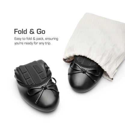 Women's Foldable Ballet Flats with Bow Detail and Round Toe [YQT:ULO-260917-005:8c3883c53236aa8d]