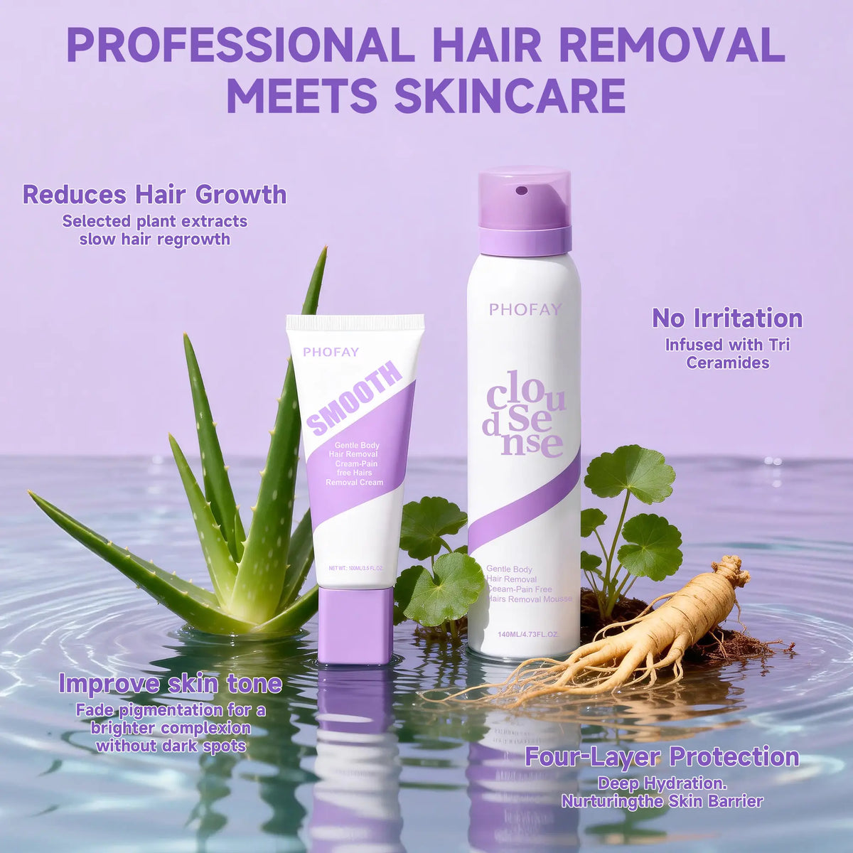 PHOFAY Body Hair Removal Mousse and Cream with Citrus Scent [YQT:ULO-260916-006:43b73e9a19ac5064]