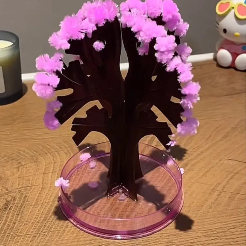 Magic Growing Crystal Sakura Tree DIY Kit with Pink Blossoms [YQT:ULO-261006-004:314ab7d8bc438931]